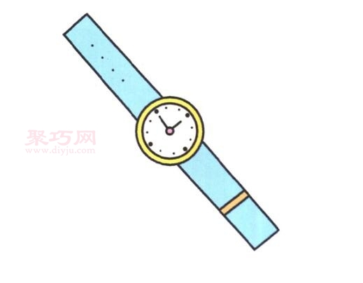 手表简笔画如何画 来看手表简笔画画法