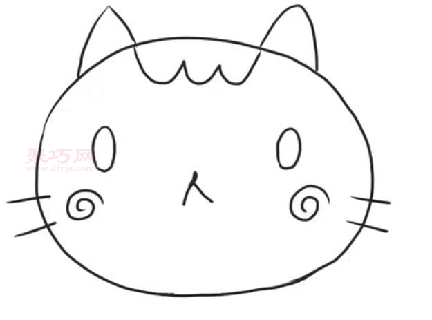 卡通猫咪画法图解 一起来学卡通猫咪简笔画